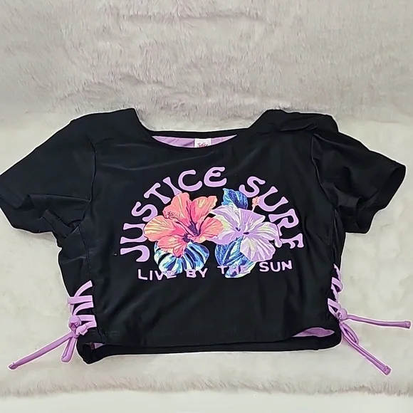 Justice Girls 2 Piece Bathing Suit Size 12/14 - Picture 5 of 7